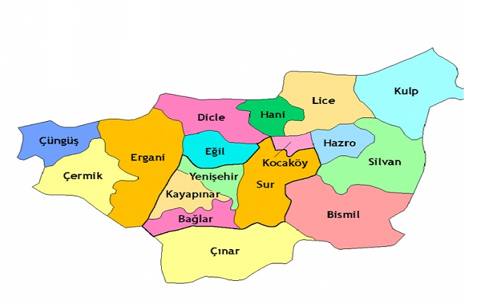 diyarbakir ilceleri harita